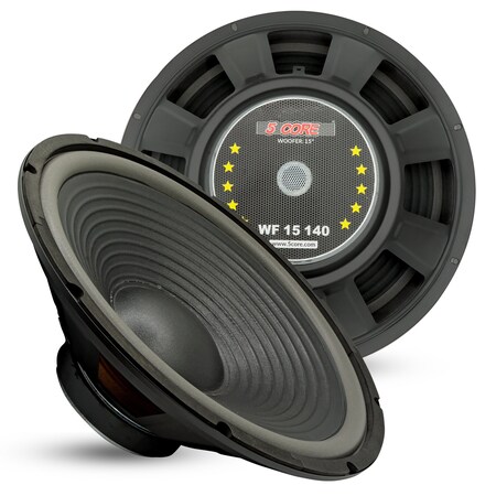 5 Core 15 Inch Subwoofer Speaker 450W Max 4 Ohm Replacement Car Bass Sub Woofer w 40 Oz Magnet WF 15 140 4OHM
